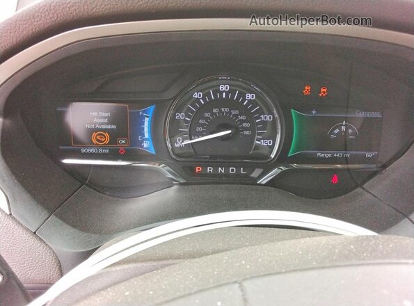 3LN6L5KU1LR600007 2020 LINCOLN MKZ Charcoal Widok zestawu wskaźników