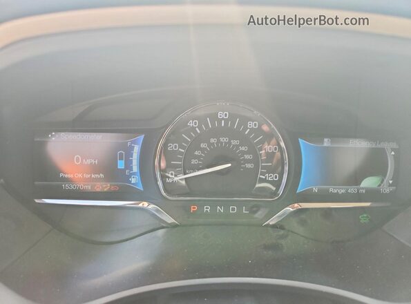 3LN6L5LU4HR637915 2017 LINCOLN MKZ Синий Вид щитка приборов