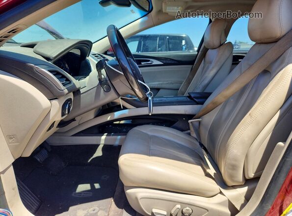 3LN6L5MU4HR641364 2017 LINCOLN MKZ Red Vista interior delantera