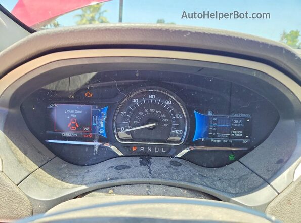 3LN6L5MU4HR641364 2017 LINCOLN MKZ Red Vista del cuadro de instrumentos