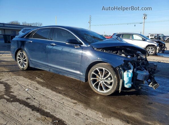3LN6L5MU7JR618232 2018 LINCOLN MKZ Синий Передняя правая четверть