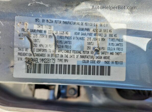 3MVDMABL1MM228173 2021 MAZDA CX-30 Silver Vista del compartimento del motor