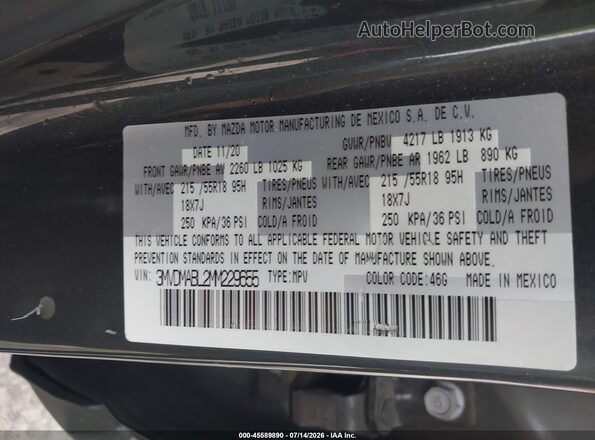 3MVDMABL2MM229655 2021 MAZDA CX-30 Gray Widok komory silnika