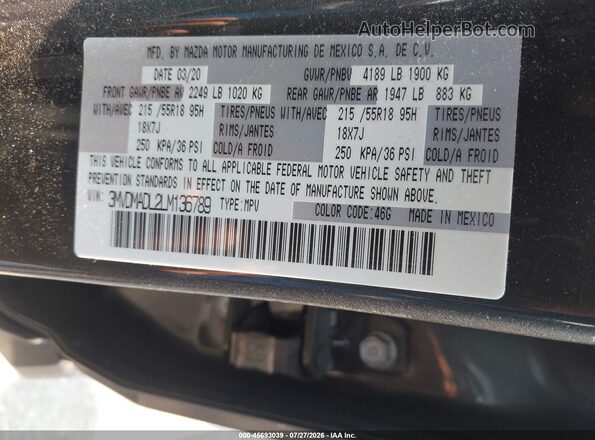 3MVDMADL2LM136789 2020 MAZDA CX-30 Серый Вид подкапотного пространства