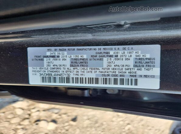 3MVDMBBL4NM457132 2022 MAZDA CX-30 Black 360 interior view
