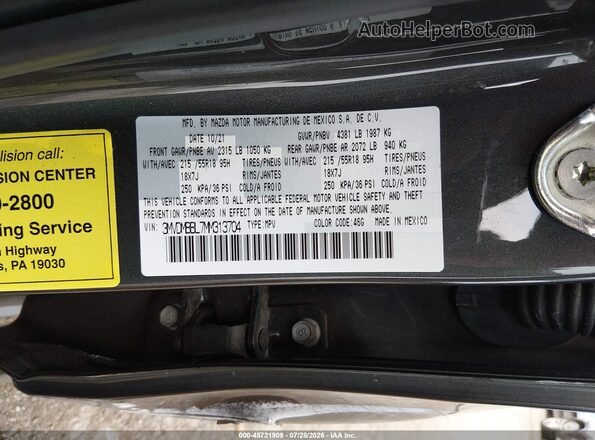 3MVDMBBL7MM313704 2021 MAZDA CX-30 Gray Widok komory silnika