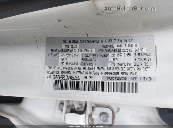 3MVDMBBL9NM452332 2022 MAZDA CX-30 Белый Вид подкапотного пространства
