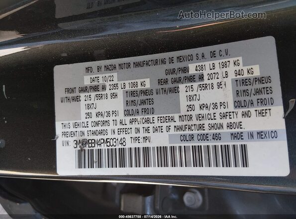 3MVDMBBM4PM503148 2023 MAZDA CX-30 Gray Вид підкапотного простору