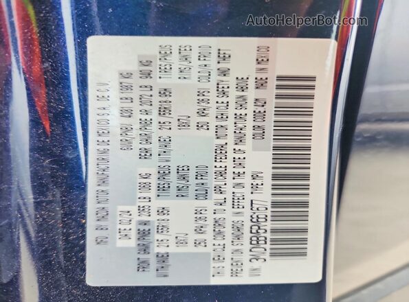 3MVDMBBM5RM661677 2024 MAZDA CX-30 Blue VIN კოდის სტიკერის ხედი