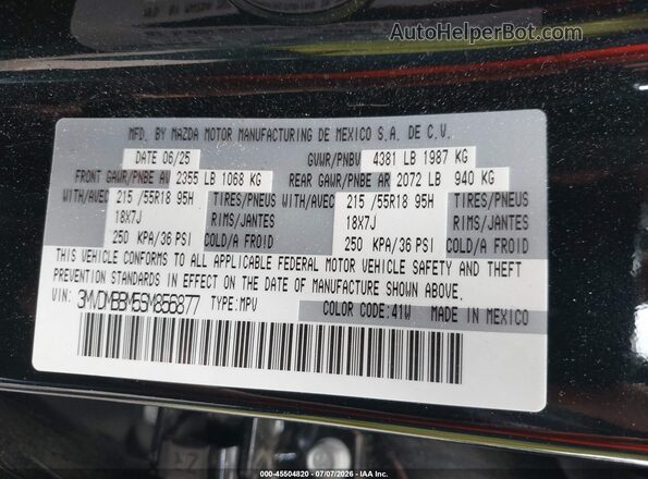 3MVDMBBM5SM856877 2025 MAZDA CX-30 Black Vista del compartimento del motor