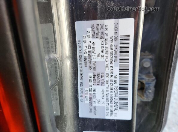 3MVDMBCL5LM107424 2020 MAZDA CX-30 Серый Вид наклейки с VIN-кодом