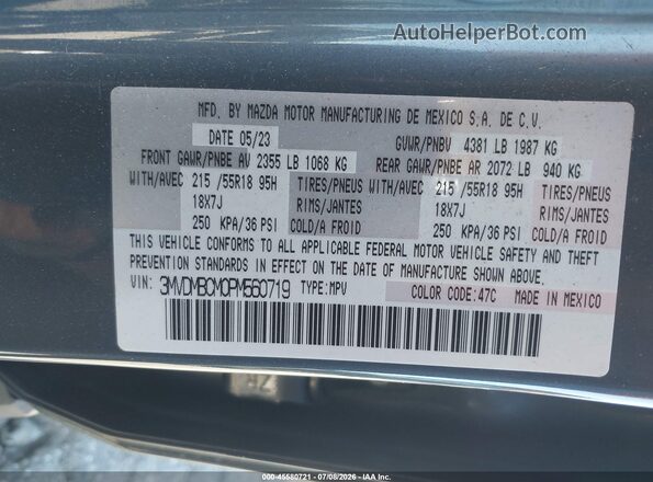 3MVDMBCM0PM560719 2023 MAZDA CX-30 Teal Շարժիչի բաժամունքի տեսք