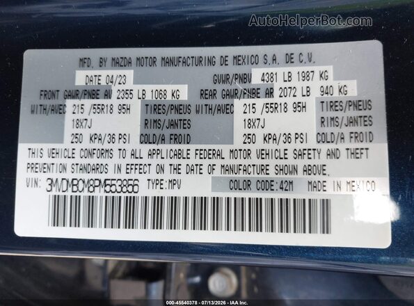 3MVDMBCM8PM553856 2023 MAZDA CX-30 Navy Вид підкапотного простору