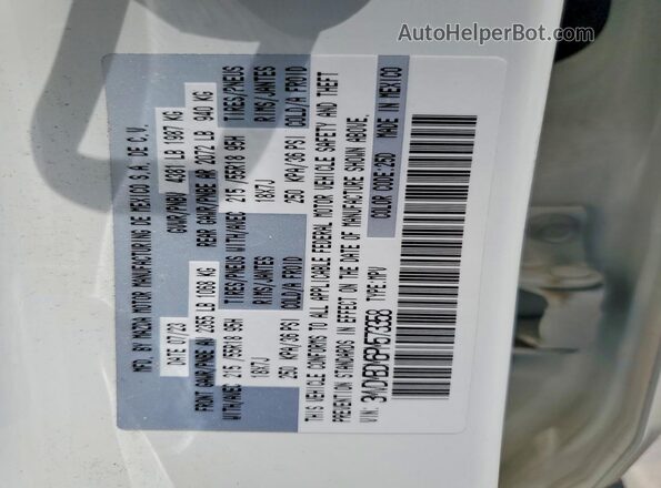 3MVDMBDM6PM573358 2023 MAZDA CX-30 White Вид наклейки з VIN-кодом