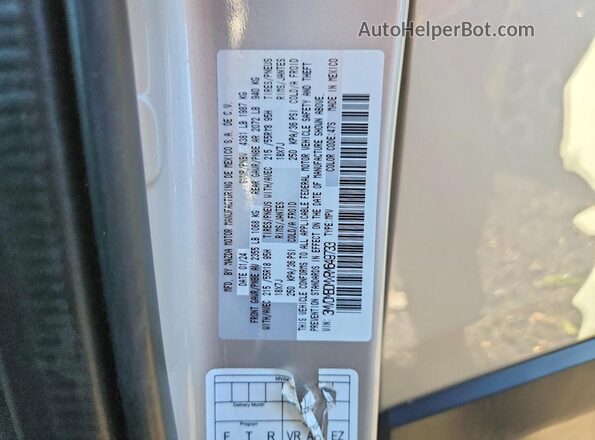 3MVDMBDMXRM649733 2024 MAZDA CX-30 Beige Вид наклейки з VIN-кодом