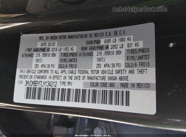 3MVDMBEM7LM134212 2020 MAZDA CX-30 Gray Вид підкапотного простору
