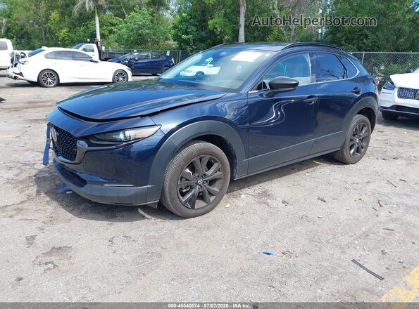 3MVDMBEY3SM793292 2025 MAZDA CX-30 Dark Blue Առջևի ձախ երեք քառորդ տեսարան