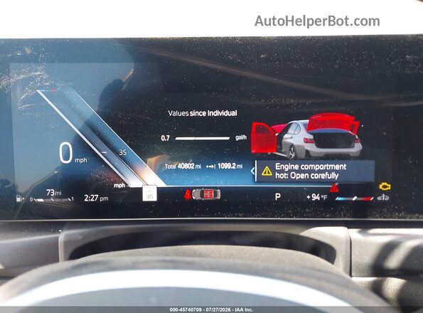3MW49FS05R8E83105 2024 BMW M3 Серый Вид задних сидений