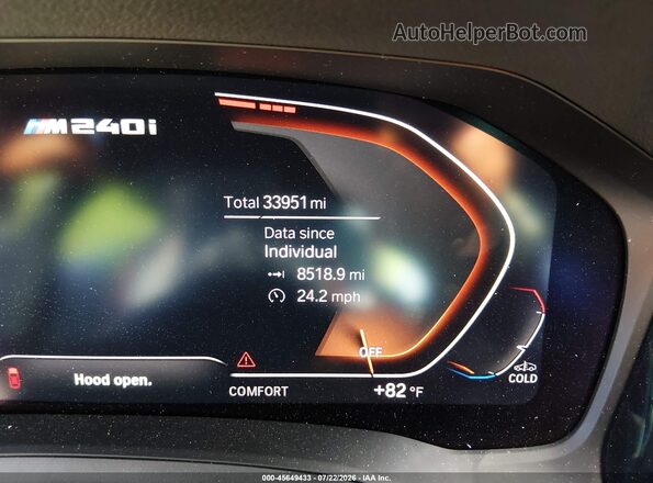 3MW53CM05N8C72420 2022 BMW M2 White 