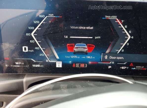 3MW59FT09S8F49261 2025 BMW M3 Gray Вид щитка приладів