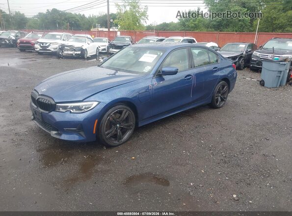 3MW5P9J01M8B59767 2021 BMW 3 SERIES Dark Blue Передняя левая четверть