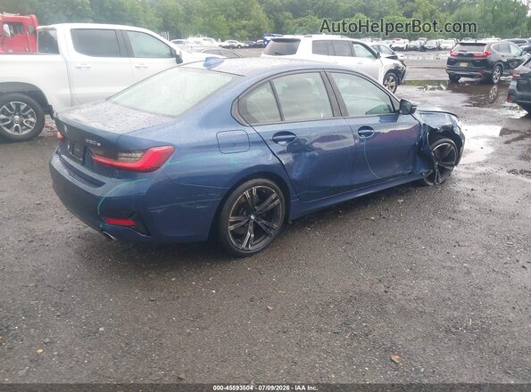 3MW5P9J01M8B59767 2021 BMW 3 SERIES Dark Blue Задняя правая четверть