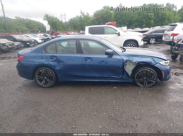 3MW5P9J01M8B59767 2021 BMW 3 SERIES Dark Blue Вид задней части салона