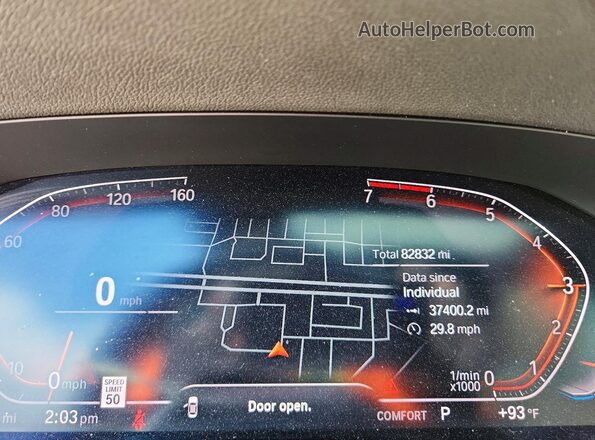 3MW5R1J00L8B23482 2020 BMW 3 SERIES White Widok zestawu wskaźników