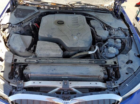 3MW5R1J00L8B31775 2020 BMW 3 SERIES Blue Вид задньої частини салону
