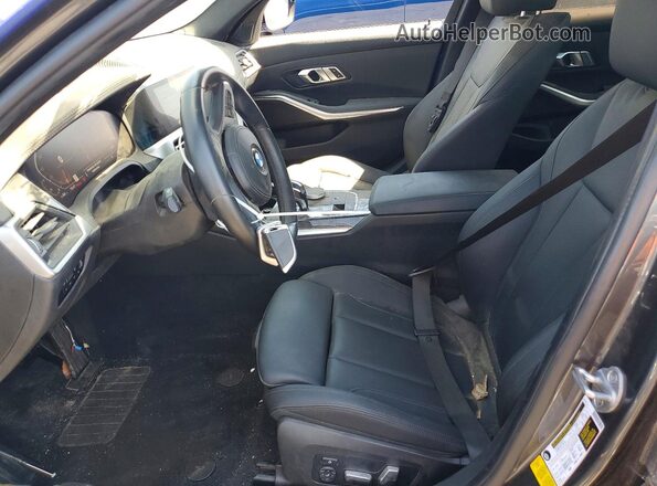 3MW5R1J00L8B31775 2020 BMW 3 SERIES Blue Вид салону спереду