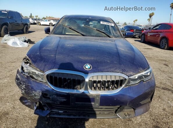 3MW5R1J01L8B36323 2020 BMW 3 SERIES Blue Вид спереду
