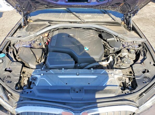 3MW5R1J01L8B36323 2020 BMW 3 SERIES Blue Вид задньої частини салону