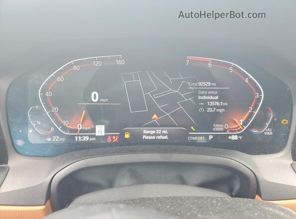 3MW5R1J01M8B65032 2021 BMW 3 SERIES Blue Vista del cuadro de instrumentos