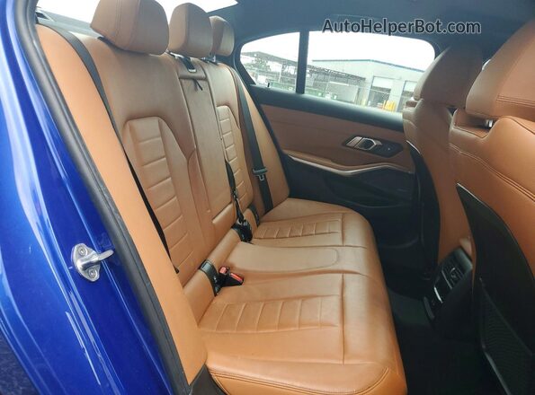 3MW5R1J01M8B65032 2021 BMW 3 SERIES Blue Vista de los asientos traseros