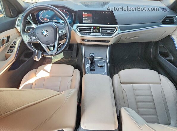 3MW5R1J01M8C12849 2021 BMW 3 SERIES Blue Առջևի վահանակի տեսք