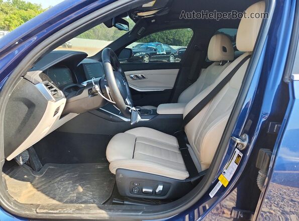 3MW5R1J01M8C12849 2021 BMW 3 SERIES Blue Սալոնի դիմացի տեսք