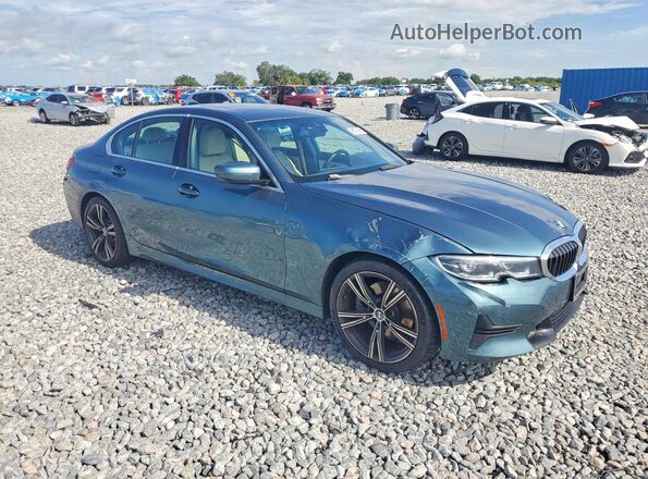 3MW5R1J02M8B94944 2021 BMW 3 SERIES Teal Front right