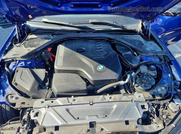 3MW5R1J03M8B95682 2021 BMW 3 SERIES Blue Rear interior view