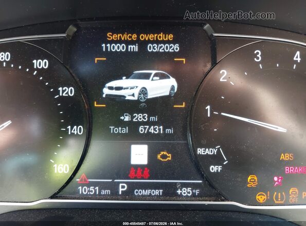 3MW5R1J04M8B81225 2021 BMW 3 SERIES White 