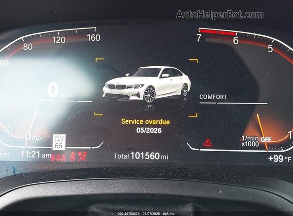 3MW5R1J04N8C31493 2022 BMW 3 SERIES White Vista de los asientos traseros
