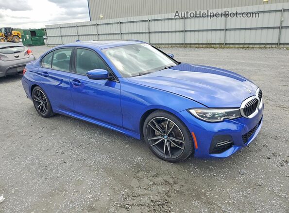 3MW5R1J04N8C49668 2022 BMW 3 SERIES Синий Передняя правая четверть