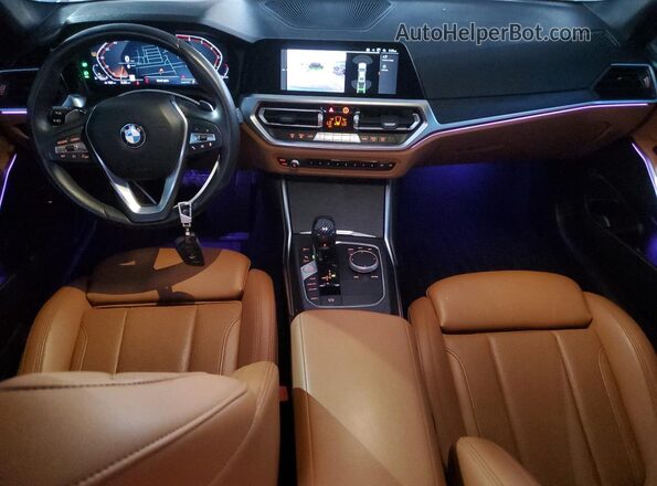 3MW5R1J05N8C40803 2022 BMW 3 SERIES Blue წინა პანელის ხედი