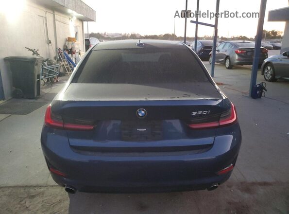 3MW5R1J05N8C40803 2022 BMW 3 SERIES Blue უკანა ხედი