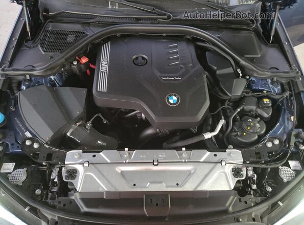 3MW5R1J05N8C40803 2022 BMW 3 SERIES Blue უკანა სალონის ხედი
