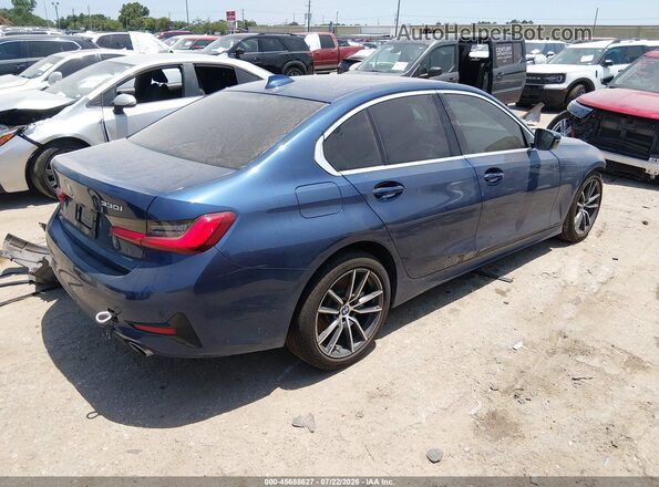 3MW5R1J06M8B49649 2021 BMW 3 SERIES Blue Tył prawy
