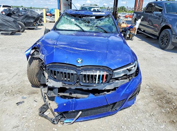 3MW5R1J06M8C05346 2021 BMW 3 SERIES Blue Front view