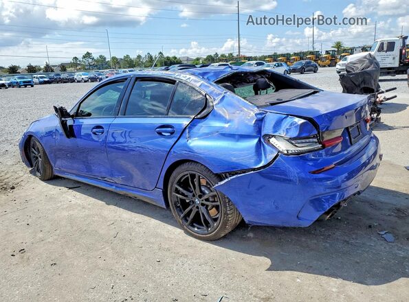 3MW5R1J06M8C05346 2021 BMW 3 SERIES Blue Rear left
