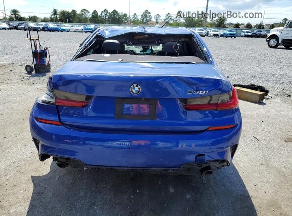 3MW5R1J06M8C05346 2021 BMW 3 SERIES Blue Rear view