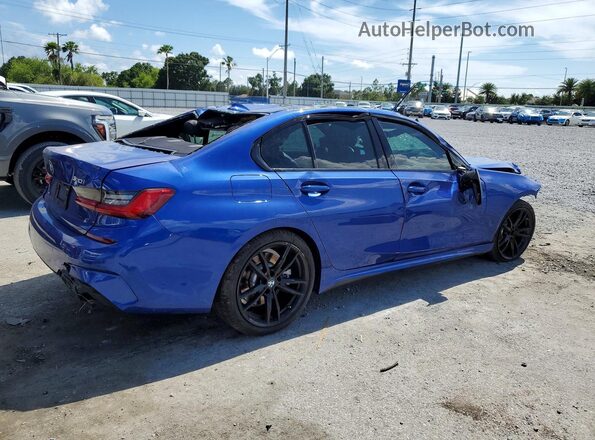 3MW5R1J06M8C05346 2021 BMW 3 SERIES Blue Rear right