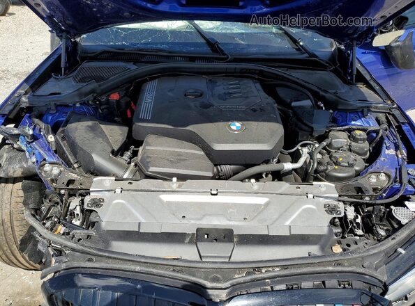 3MW5R1J06M8C05346 2021 BMW 3 SERIES Blue Rear interior view